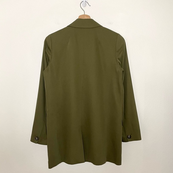 Madewell Drapeweave Caldwell Double Breasted Blazer Jacket Kale Green XS - Picture 7 of 16